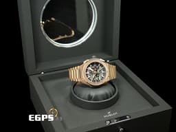 Hublot 宇舶 Big Bang Integrated King Gold 大爆炸 451.OX.1180.OX <font color="#f3baa1">王金材質</font> 鏤空面盤 飛返 計時碼錶 <font color="#FF0000">2023年電子式保單 新錶訂價:1,830,000元</font> 自動上鍊 42mm