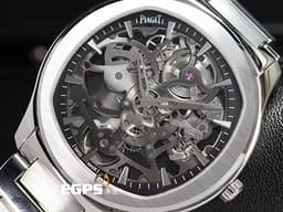 PIAGET 伯爵 Polo skeleton 系列 G0A45001 不鏽鋼材質 <font color="#FFFFFF">微型自動盤、鏤空面盤</font> 超薄 <font color="#FF0000"> 2021年保卡 </font>自動上鍊 42mm