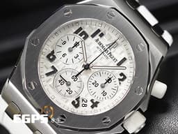 Audemars Piguet 愛彼 AP錶 Ladies Royal Oak Offshore 26283ST.OO.D010CA.01 皇家橡樹<font color="#b69a9a"> </font><font color="#cd0fe6">白色超大格紋面盤 </font><span style="font-size: 10pt;">離岸型 計時碼表 <font color="#ff0000">絕美氣質AP女表 經典絕版品 </font>白色橡膠錶帶~<font color="#ffb7dd"> </font></span><span style="font-size: 10pt;">自動上鍊 37mm</span>