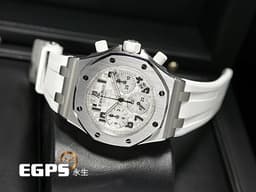 Audemars Piguet 愛彼 AP錶 Ladies Royal Oak Offshore 26283ST.OO.D010CA.01 皇家橡樹<font color="#b69a9a"> </font><font color="#cd0fe6">白色超大格紋面盤 </font><span style="font-size: 10pt;">離岸型 計時碼表 <font color="#ff0000">絕美氣質AP女表 經典絕版品 </font>白色橡膠錶帶~<font color="#ffb7dd"> </font></span><span style="font-size: 10pt;">自動上鍊 37mm</span>