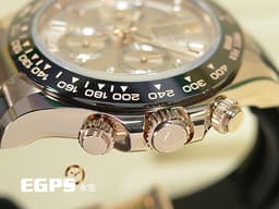 ROLEX 勞力士 Cosmograph Daytona 宇宙計時型 迪通拿 116515LN <font color="#FFE6D9">日亮金面盤 Sundust 梯鑽時標 冰糖面 </font>116515 LN 永恆玫瑰金 計時碼表 陶瓷錶圈 <font color="#FF0000">2019年</font> 賽車錶 自動上鍊 40mm