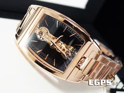 CORUM 崑崙 Golden Bridge 金橋 113.150.55/V100 FN02 中型 18K玫瑰金材質 <font color="#05f0f0">錶壇傳奇長方直線形金橋雕花機芯 限量600只</font><font color="#FF0000"> 整支重約4.8兩 新錶參考訂價:2,270,000元</font> 手動上鏈 31x51mm