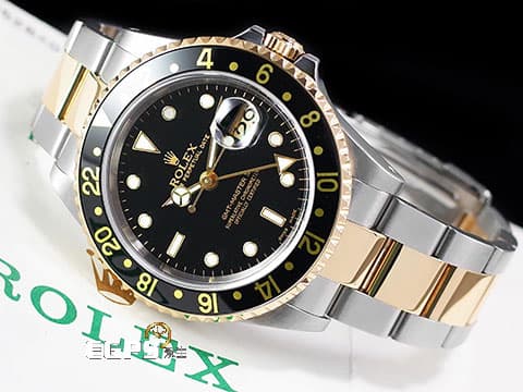 Rolex 勞力士 GMT-Master II 蠔式 格林威治型 16713 經典 兩地時間 不鏽鋼 18K黃金 半金款 自動上鍊 40mm