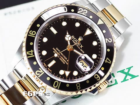 Rolex 勞力士 GMT-Master II 蠔式 格林威治型 16713 經典 兩地時間 不鏽鋼 18K黃金 半金款 自動上鍊 40mm