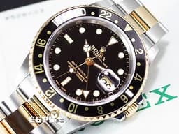 Rolex 勞力士 GMT-Master II 蠔式 格林威治型 16713 經典 兩地時間 不鏽鋼 <font color="#f5dea8">18K黃金 半金款</font> 自動上鍊 40mm