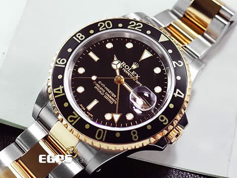 Rolex 勞力士 GMT-Master II 蠔式 格林威治型 16713 經典 兩地時間 不鏽鋼 18K黃金 半金款 自動上鍊 40mm