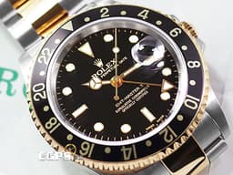 Rolex 勞力士 GMT-Master II 蠔式 格林威治型 16713 經典 兩地時間 不鏽鋼 <font color="#f5dea8">18K黃金 半金款</font> 自動上鍊 40mm