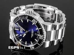 ORIS 豪利時 Aquis Date Calibre 400 時間之海 01 733 7653 4135-07 8 26 01PEB 不鏽鋼材質 <font color="#0582f5">藍色太陽紋放射面盤 單向陶瓷錶圈</font> <font color="#ff0000">台灣公司貨</font> 潛水錶 自動上鍊 43mm