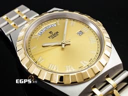 TUDOR 帝舵 Royal 28603-0004 皇家系列 星期日曆型 半金 <font color="#ffe953">香檳金色面盤</font> <font color="#FF0000">2026年保卡 半金腕錶超值首選款</font> 自動上鍊 41mm