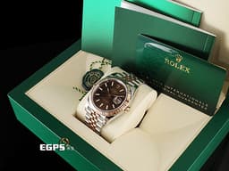 ROLEX 勞力士 Datejust 41 蠔式日誌型 126331 <font color="#cc66000">巧克力色面盤</font> DJ41 永恒玫瑰金 半金款 <font color="#FF0000">2025年保卡 紀念型(Jubilee)五銖錶帶</font> 自動上鍊 41mm
