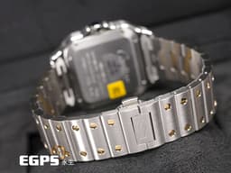 CARTIER 卡地亞 Santos de Cartier 山度士 W2SA0016 中型款 <font color="#ecd55f">18K黃金 半金款</font> 經典<font color="#FF0000"> 2025年保卡 附快拆式錶帶 </font>自動上鍊 35.1mm