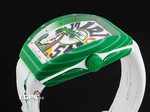 Franck Muller 法蘭穆勒 FM #FR2NCK MULLER Vanguard V41 綠色玻璃纖維複合物材質【熱帶綠】 V 41 SC DT BEACH FR2 #FR2聯名創作 Fxxking Rabbits 2025年保單 全球限量300支 【反骨月兔】 自動上鏈 41 x 49.95mm