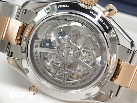 ZENITH 真力時 El Primero 高振頻 Chronomaster Sport 經典三色計時盤51.3100.3600/69.M3100 玫瑰金 半金款 1/10秒 計時碼表 2022年台灣公司貨 自動上鍊 41mm