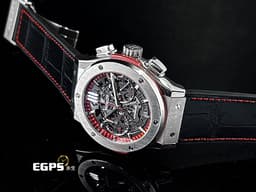 HUBLOT 宇舶 Classic Fusion 經典融合 525.NX.0139.VRWC 鈦金屬材質 鏤空面盤 計時碼錶 <font color="#FF0000">板球世界盃標誌透明錶背</font> 自動上鍊 45mm