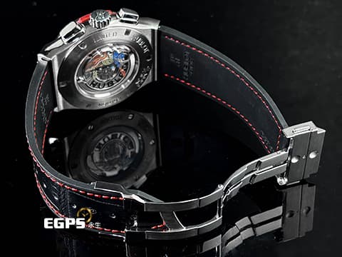 HUBLOT 宇舶 Classic Fusion 經典融合 525.NX.0139.VRWC 鈦金屬材質 鏤空面盤 計時碼錶 板球世界盃標誌透明錶背 自動上鍊 45mm