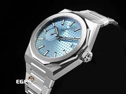 ZENITH 真力時 DEFY Skyline Ice Blue 碟飛系列 天際線 03.9300.3620 高振頻 <font color="#9ccee6">冰藍色四芒星飾太陽紋面盤 專賣店限定款</font> 1/10小秒針 不鏽鋼材質 <font color="#FF0000">2026年保卡 新式錶帶快拆設計 附原廠冰藍色橡膠錶帶</font> 自動上鍊 41mm