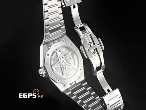 ZENITH 真力時 DEFY Skyline Ice Blue 碟飛系列 天際線 03.9300.3620 高振頻 冰藍色四芒星飾太陽紋面盤 專賣店限定款 1/10小秒針 不鏽鋼材質 2026年保卡 新式錶帶快拆設計 附原廠冰藍色橡膠錶帶 自動上鍊 41mm