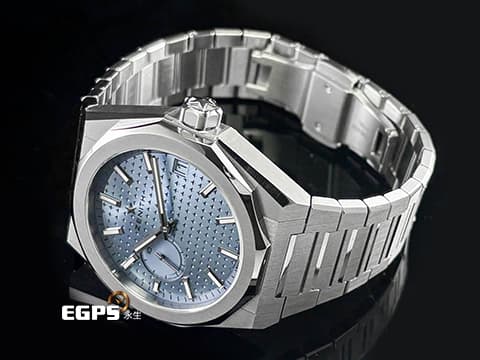ZENITH 真力時 DEFY Skyline Ice Blue 碟飛系列 天際線 03.9300.3620 高振頻 冰藍色四芒星飾太陽紋面盤 專賣店限定款 1/10小秒針 不鏽鋼材質 2026年保卡 新式錶帶快拆設計 附原廠冰藍色橡膠錶帶 自動上鍊 41mm