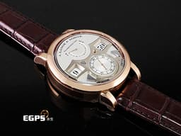 A.LANGE & SÖHNE 朗格 Lange Zeitwerk 時間橋 貓頭鷹 大數字瞬跳 145.032 玫瑰金材質 <font color="#FF0000">2022年保單 僅收藏品未使用品 保有原廠膠膜</font> <font color="#ff00ff"> STRIKING TIME 世上首款配備跳字顯示和可見鳴響裝置的機械腕錶。每刻鐘,腕錶設置在右邊的音槌敲響音簧,產生高亢的音調;於整點時,左邊的音槌便會敲擊左方的音簧,發出低沉的音調</font> 手動上鍊 44.2mm