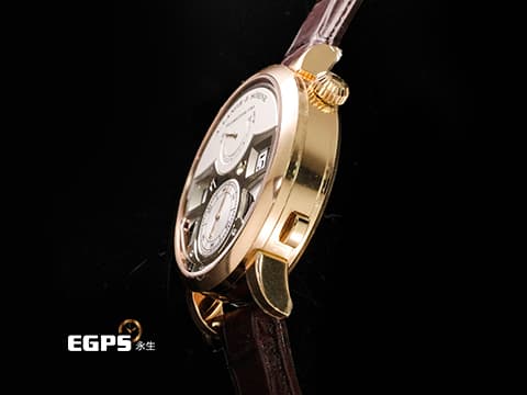 A.LANGE & SÖHNE 朗格 Lange Zeitwerk 時間橋 貓頭鷹 大數字瞬跳 145.032 玫瑰金材質 2022年保單 僅收藏品未使用品 保有原廠膠膜 STRIKING TIME 世上首款配備跳字顯示和可見鳴響裝置的機械腕錶。每刻鐘,腕錶設置在右邊的音槌敲響音簧,產生高亢的音調;於整點時,左邊的音槌便會敲擊左方的音簧,發出低沉的音調 手動上鍊 44.2mm