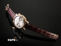 A.LANGE & SÖHNE 朗格 Lange Zeitwerk 時間橋 貓頭鷹 大數字瞬跳 145.032 玫瑰金材質 <font color="#FF0000">2022年保單 僅收藏品未使用品 保有原廠膠膜</font> <font color="#ff00ff"> STRIKING TIME 世上首款配備跳字顯示和可見鳴響裝置的機械腕錶。每刻鐘,腕錶設置在右邊的音槌敲響音簧,產生高亢的音調;於整點時,左邊的音槌便會敲擊左方的音簧,發出低沉的音調</font> 手動上鍊 44.2mm