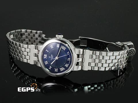 TUDOR 帝舵 Clair de Rose 玫瑰系列 35800-0009 藍色浮雕裝飾面盤 不鏽鋼 大三針 2025年保卡 自動上鍊 34mm