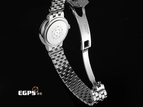 TUDOR 帝舵 Clair de Rose 玫瑰系列 35800-0009 藍色浮雕裝飾面盤 不鏽鋼 大三針 2025年保卡 自動上鍊 34mm