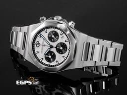 Girard Perregaux 芝柏 GP錶 Laureato系列 81020-11-131-11A 不鏽鋼材質 計時腕錶 <font color="#e2e2e2">白色菱格紋面盤 八角形拋光錶圈 白熊貓</font> <font color="#FF0000">2023年保卡 台灣公司貨 </font>自動上鍊 42mm