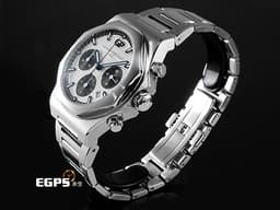 Girard Perregaux 芝柏 GP錶 Laureato系列 81020-11-131-11A 不鏽鋼材質 計時腕錶 <font color="#e2e2e2">白色菱格紋面盤 八角形拋光錶圈 白熊貓</font> <font color="#FF0000">2023年保卡 台灣公司貨 </font>自動上鍊 42mm