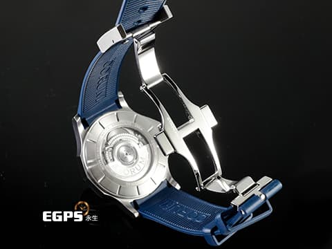 CORUM 崑崙 Admirals Cup Competition 42 海軍上將 395.110.20/F373 AB52 不鏽鋼材質 海軍藍色放射太陽紋面盤 2022年保卡 經典海事旗幟彩繪時標 自動上鍊 42mm