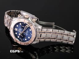 OMEGA 歐米茄 Seamaster Diver 300 海馬 21060445103001 鉭金屬+鈦金屬+<font color="#f3baa1">Sedna金</font>材質 計時碼表 <font color="#4169e1">藍色波浪紋陶瓷面盤</font> 同軸擒縱 排氦氣閥 潛水錶 <font color="#FF0000">2023年保單 每只錶擁有獨立編號 特殊錶盒 值得收藏</font> 自動上鍊 44mm