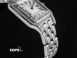 CARTIER 卡地亞 Santos de Cartier 山度士 WSPN0006 小型 不鏽鋼材質 <font color="#05f0f0">精鑲錶殼、錶圈、錶帶</font> <font color="#ff0000">2023年保卡</font> 石英機芯 27x37mm