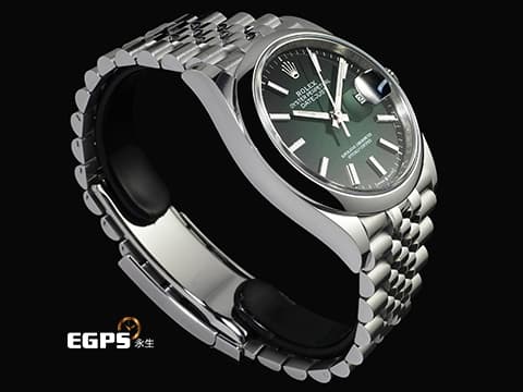 ROLEX 勞力士 Datejust 36 蠔式日誌型 DJ36 126200 不鏽鋼材質 Green Ombre 漸層綠色 2026年保卡 自動上鍊 36mm