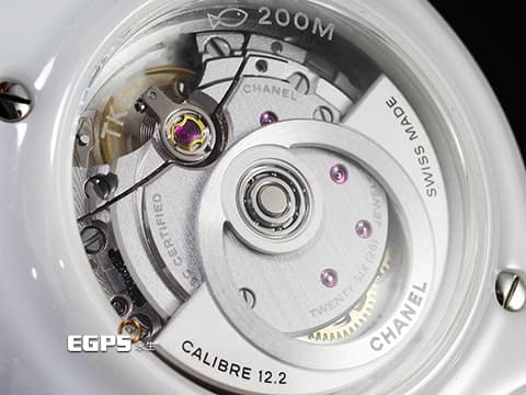 CHANEL 香奈兒 J12 H10472 白色高科技陶瓷材質 原廠鑽石時標 白色珍珠貝母面盤 貝殼鑽面 透背款2025年保卡 專利不鏽鋼蝴蝶扣 自動上鍊 33mm