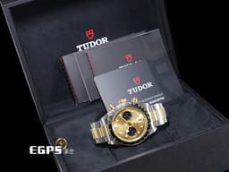 TUDOR 帝舵 Black Bay Chrono S&G 碧灣 79363N-0007 <font color="#f1e1b5">余文樂配色 金色熊貓面盤 18K黃金 半金款</font> 79363 N 計時碼錶 <font color="#FF0000">MT5813自製機芯 2025年保卡</font> 自動上鍊 41mm