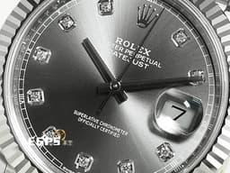 ROLEX 勞力士 Datejust 41 蠔式日誌型 126334 G <font color="#ADADAD">原廠鑽石時標 石板灰色面盤</font> DJ41 不鏽鋼 126334G 經典三角坑紋錶圈 <font color="#FF0000">台灣公司貨 2019年保單 紀念型(Jubilee)五銖錶帶</font> 自動上鍊 41mm