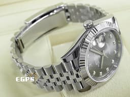 ROLEX 勞力士 Datejust 41 蠔式日誌型 126334 G <font color="#ADADAD">原廠鑽石時標 石板灰色面盤</font> DJ41 不鏽鋼 126334G 經典三角坑紋錶圈 <font color="#FF0000">台灣公司貨 2019年保單 紀念型(Jubilee)五銖錶帶</font> 自動上鍊 41mm