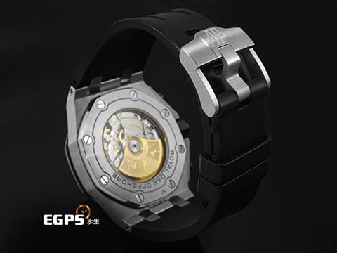 Audemars Piguet AP錶 愛彼錶 Royal Oak Offshore 皇家橡樹離岸型 26470ST.OO.A104CR.01 不鏽鋼材質 啞灰色Méga Tapisserie超大型格紋裝飾面盤 羅馬數字時標 自動上鏈 42mm