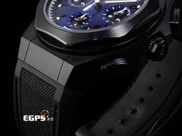 Girard Perregaux 芝柏 GP Laureato Absolute Chronograph 計時碼錶 桂冠系列 81060-21-491-FH6A <font color="#05f0f0">黑色PVD鍍層鈦金屬錶殼 藍色太陽紋面盤</font> <font color="#ff0000">2022年保卡</font> 自動上鍊 44mm