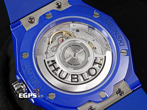 HUBLOT 宇舶 Classic Fusion 經典融合 ORLINSKI 聯名款 550.ES.5100.RX.ORL21 立體切面藍陶瓷錶殼、藍色面盤 大三針 2025年保單 自動上鍊 40mm