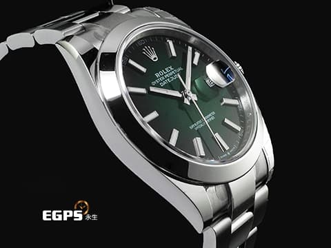 ROLEX 勞力士 Datejust 41 蠔式日誌型 DJ41 126300 不鏽鋼材質 Green Ombre 漸層綠色 2026年保卡 自動上鍊 41mm