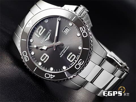 LONGINES 浪琴 Hydro Conquest 康卡斯 深海征服者 浪鬼 L37814766 灰色陶瓷錶圈 灰色面盤 灰水鬼 潛水錶 2026年保卡 自動上鍊 41mm