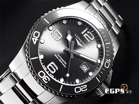 LONGINES 浪琴 Hydro Conquest 康卡斯 深海征服者 浪鬼 L37814766 灰色陶瓷錶圈 灰色面盤 灰水鬼 潛水錶 2026年保卡 自動上鍊 41mm