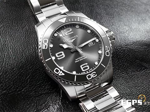 LONGINES 浪琴 Hydro Conquest 康卡斯 深海征服者 浪鬼 L37814766 灰色陶瓷錶圈 灰色面盤 灰水鬼 潛水錶 2026年保卡 自動上鍊 41mm