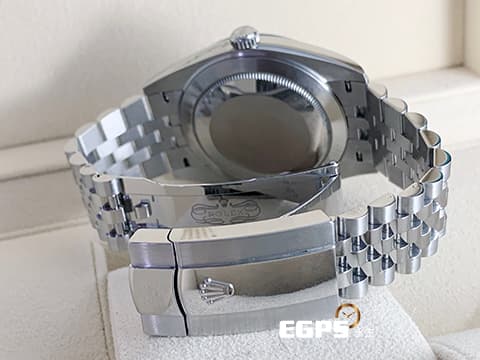 ROLEX 勞力士 蠔式 DATEJUST II 126300 不鏽鋼材質 藍色太陽紋面盤 2026年保卡 極新品 紀念型五銖錶帶 自動上鏈 41mm