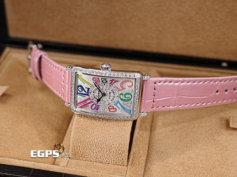 Franck Muller 法蘭穆勒 FM Long Island系列 952 QZ COL DRM D 1R 原廠鑲鑽 不鏽鋼 Color Dreams 彩色阿拉伯數字時標 952QZ 石英腕錶 26x44 mm