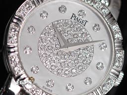 PIAGET 伯爵 Dancer 舞者系列 80564 K81 <font color="#87c0bc">原鑲鑽圈、鑽石時標、半天星珍珠貝母面盤</font> 18K白金材質 石英腕錶 23mm