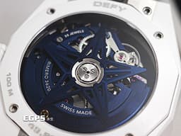 ZENITH 真力時 DEFY 碟飛系列 Skyline Skeleton 天際線 49.9301.3620/79.I001 <font color="#4169e1">高振頻 1/10秒 旋風秒針 藍色鏤空面盤</font> 白陶瓷 <font color="#FF0000">2025年保卡 附快拆式橡膠錶帶扣</font> 自動上鍊 41mm
