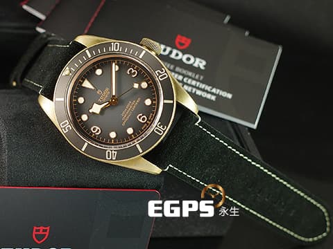 TUDOR 帝舵 Black Bay Bronze 碧灣 79250BA 青銅材質 石板灰色面盤 復古 雪花針 2025年保單 自動上鍊 43mm