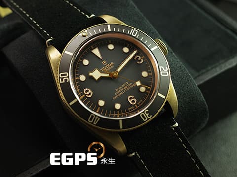 TUDOR 帝舵 Black Bay Bronze 碧灣 79250BA 青銅材質 石板灰色面盤 復古 雪花針 2025年保單 自動上鍊 43mm